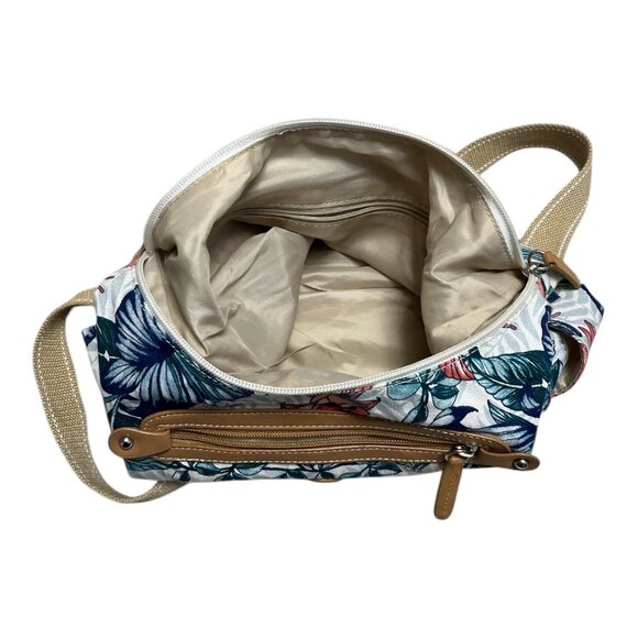 Kim Rogers Floral Crossbody Shoulder Bag Tan Strap - Picture 5 of 8